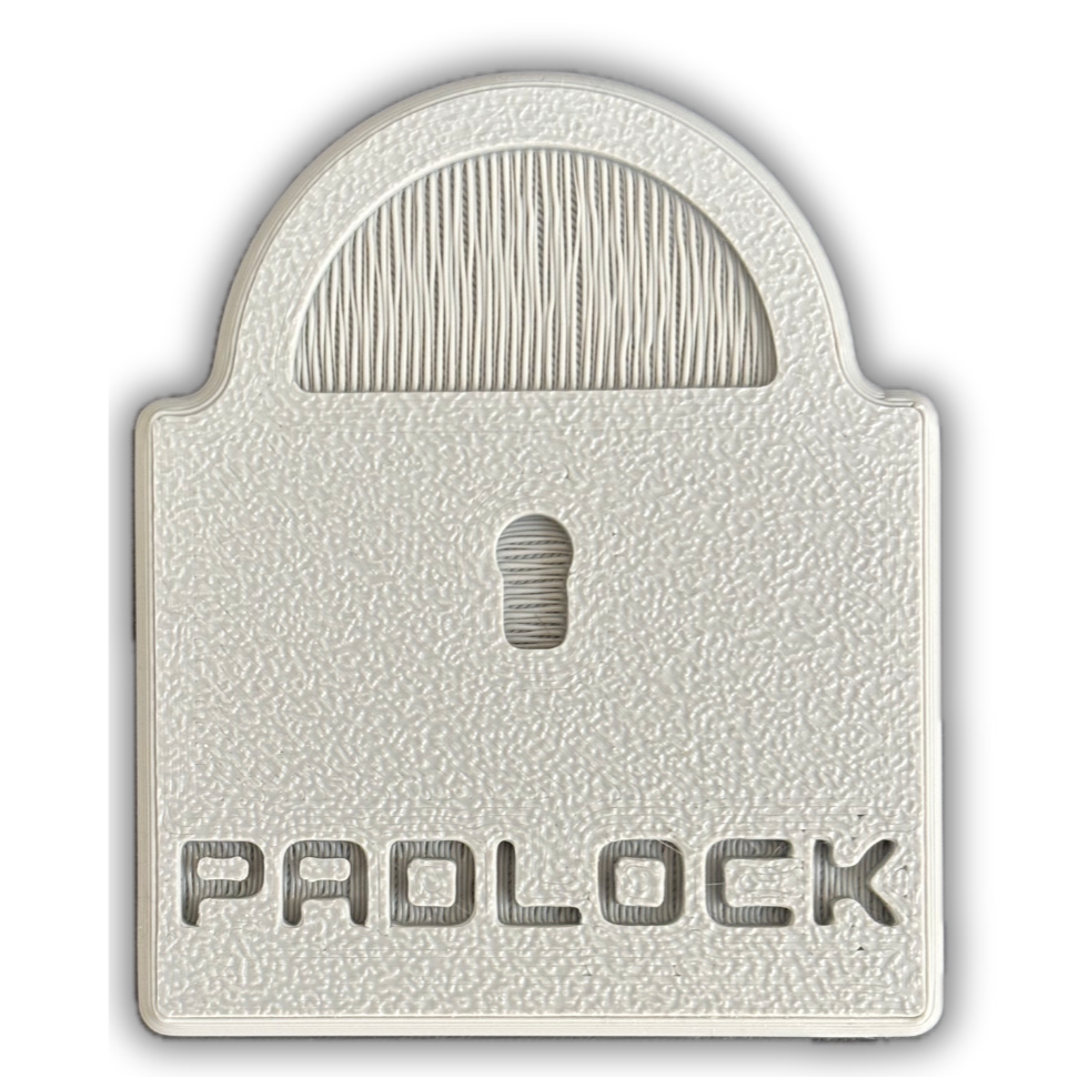 Silver padlock illustration on a blue backdrop.